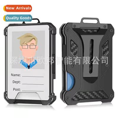 RFID Tracker Metal Cred Card Holder Bag Mens Wallet Transpar