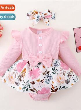ins baby spring  fall  2022 new n baby girl cute lg-sleeved