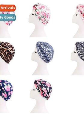 Qualy Stch Cott Bandana Cap Printed Sleeping Cap Chemorapy C