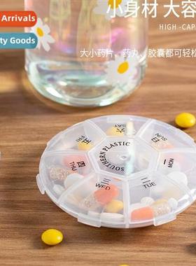 Portable Small Pill Box 7 Day Dispenser Small Box Carry Smal
