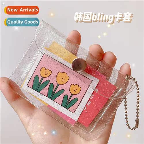 Japan Korea simple transparent card case student portable bu