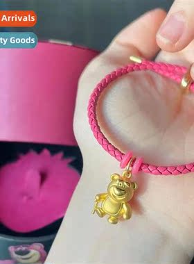 Laos s gold series strawberry bear bracelet women bear 3D h