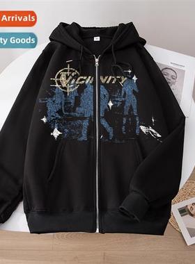 VICINITY Neighborhood Collecti Printed Zip Cardigan Sweatshi