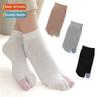 spring solid toe short thin summer women men socks two New
