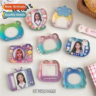 goo acrylic card transparent gradient tile shaped