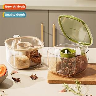 box hle jar compartment salt kchen spice lid Four flip