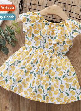 Girls spring  fall  2021 new n sleeveless small flowers in s