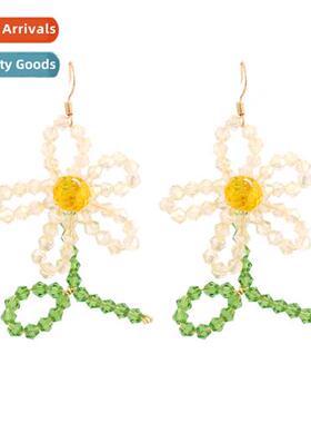 Japanese girl   fashi flowers persalized earrings versatile