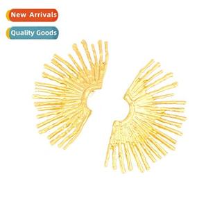 wild fan retro exagg earrings temperament metal shaped