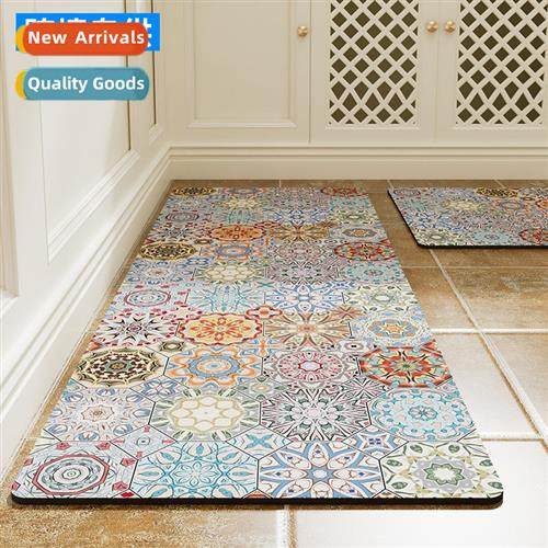 Kchen floor mats n-slip oil wipe washable diatomaceous earth