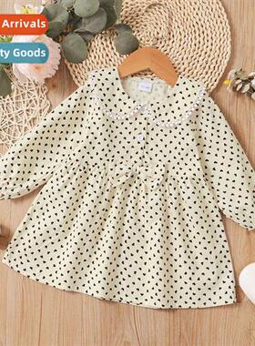 Girls Spring  Autumn 2021 new n childrens lg-sleeved love pr