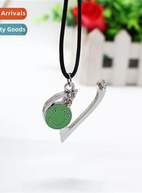 fashi small jewelry lear rope necklace black lear rope lette