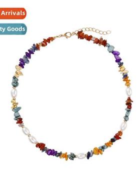 New simple geometric turquoise necklace vintage baroque coll