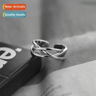 tide retro opening Intertwined punk mens adjustable fin ring