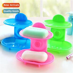 Riverside Double Soap Box Bathroom Sucti Cup Soap Box Draina