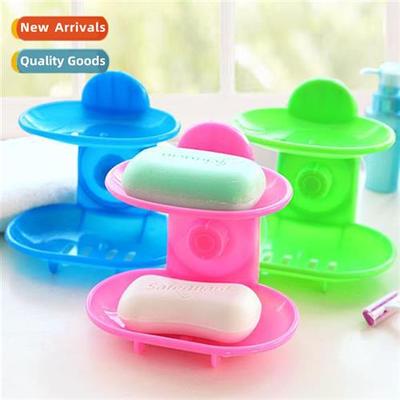 Riverside Double Soap Box Bathroom Sucti Cup Soap Box Draina
