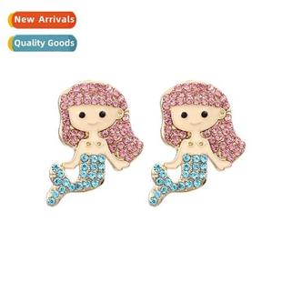 cute ltle fashi new creati earrings mermaid The princess