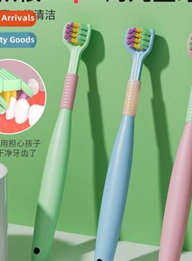 Three-side childrens toothbrush 3-6-12 years old baby brushi