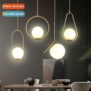 style lamp chelier Full bedside Scinavian bedroom lam copper