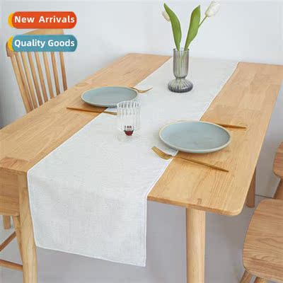 Simple solid color household polyester linen fabric living r