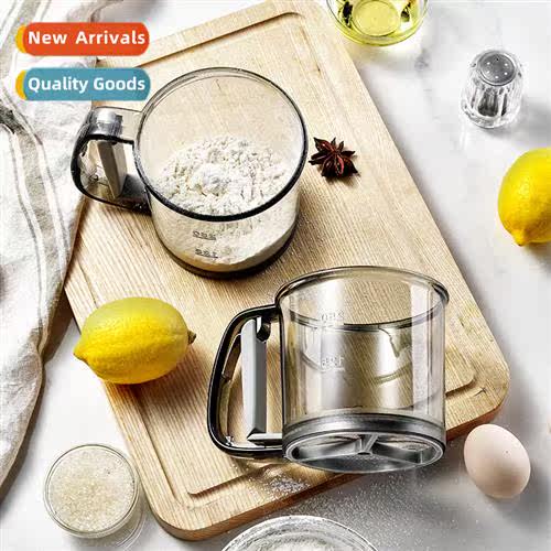 Plastic Semi-Automatic Hheld Flour Sifter Creative Baking Ma