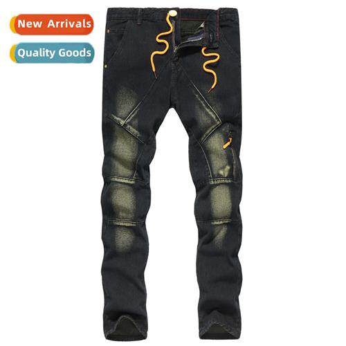 Mens 2020 fall and winter new mens jeans casual washed and o