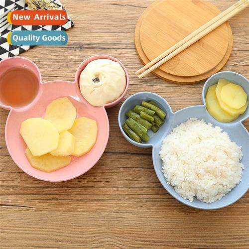 Cute Mickey carto compartmentalized small plates snacks dipp