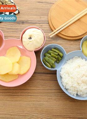 Cute Mickey carto compartmentalized small plates snacks dipp