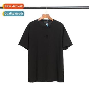 letters loose high mens sleeve short casual set fog Tide