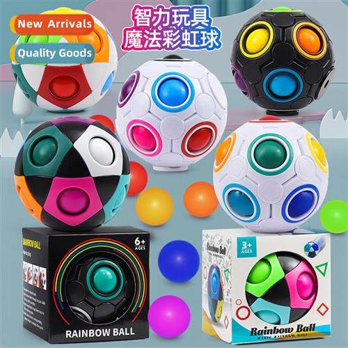 Childrens rainbow ball finger soccer sss relieving toys for