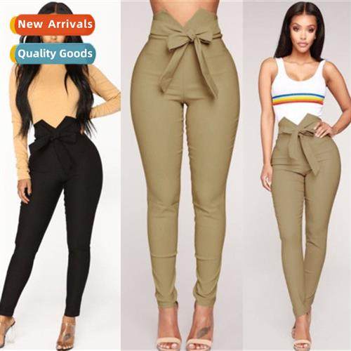 2022 Spring  Summer Womens Pants Womens Elastic High Waist L