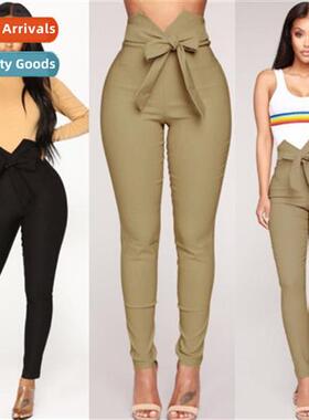 2022 Spring  Summer Womens Pants Womens Elastic High Waist L