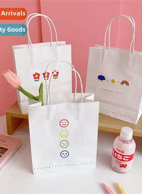 Korean wind ins simple colorful flowers double-sided printin