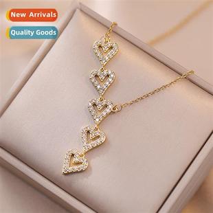 zircia flowers niche Necklace luxury love light new female