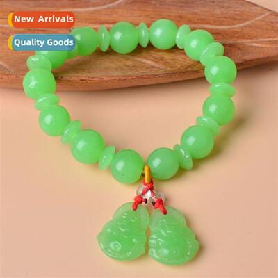 Creative 10mm bead diameter glass imati jadee jade bracelet