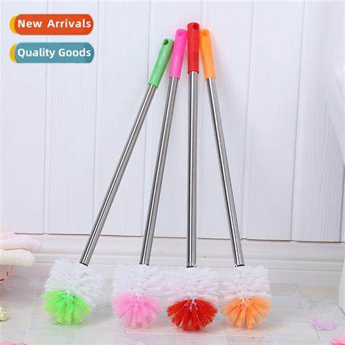 Stainless steel toilet brush bathroom no dead ends multifunc