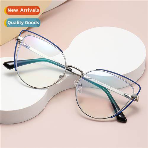 8330 persalized cat eyeglasses frame hollowed out flat glass