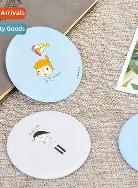 Cute Portable Mirror Carto Cosmetic Mirror Tinplate Mirror T