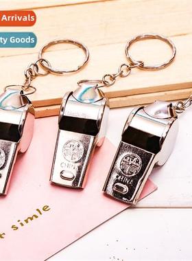 Low  Metal Whistle Referee Whistle Keychain Ir Whistle Wrapp