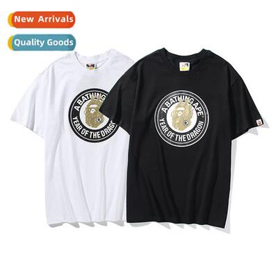 Summer Mens Japanese Tide Classic Mkey Head Stamped Drag Hea