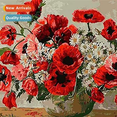 Cross Stch New DIY Saffr Flower Full Stch Simple Hmade Threa