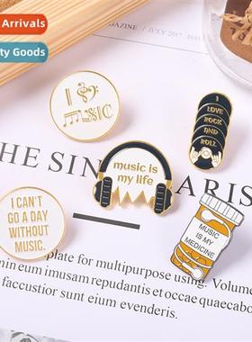 Alloy Alphabet Brooch Creative Headphe Tape Shape Baking Lac