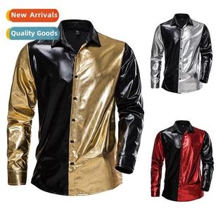 Disco 70s Sleeve C04 Mens Shirt Glossy