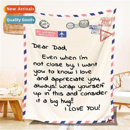 Ins Fars Day Envelope Blanket Letter Flannel Message Letter