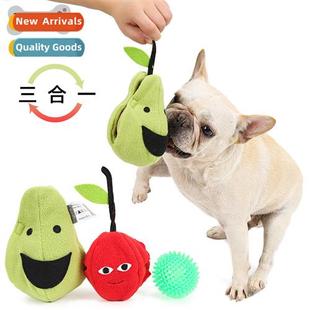 leakage cherry food toys pear dog set audible ball