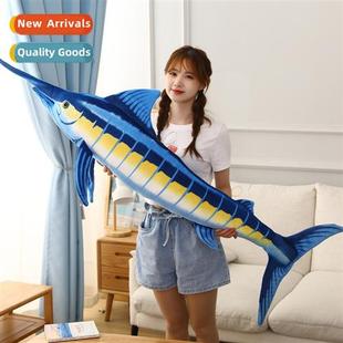 doll pillo plush shark animal marine marlin blue toy new ins