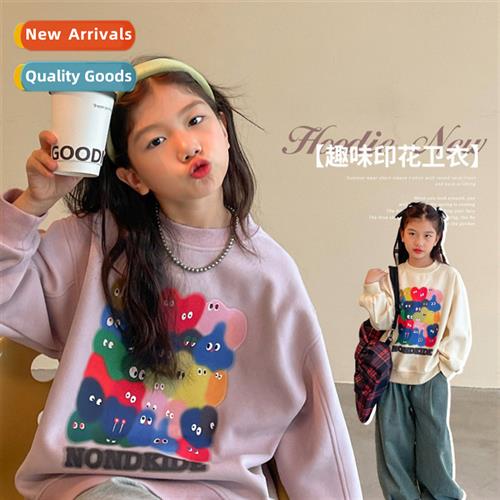 23 fall new childrens outer round neck sweater small and med
