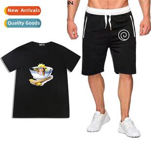 Japan anime Naruto Naruto ramen print short-sleeved T-shirt