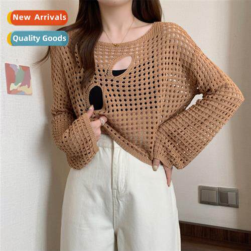 Skelet lg-sleeved kn sweater women thin fall sunscreen smock