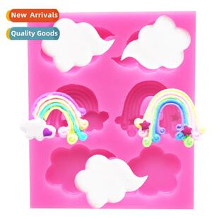 DIY baking clouds rainbow modelling flip candy cake clay pas